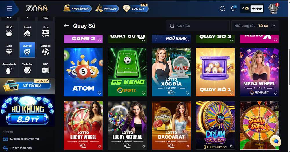 Các loại hình cược xổ số lô đề Zo88