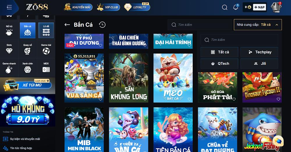 Các ưu điểm khi chơi bắn cá đổi thưởng Zo88