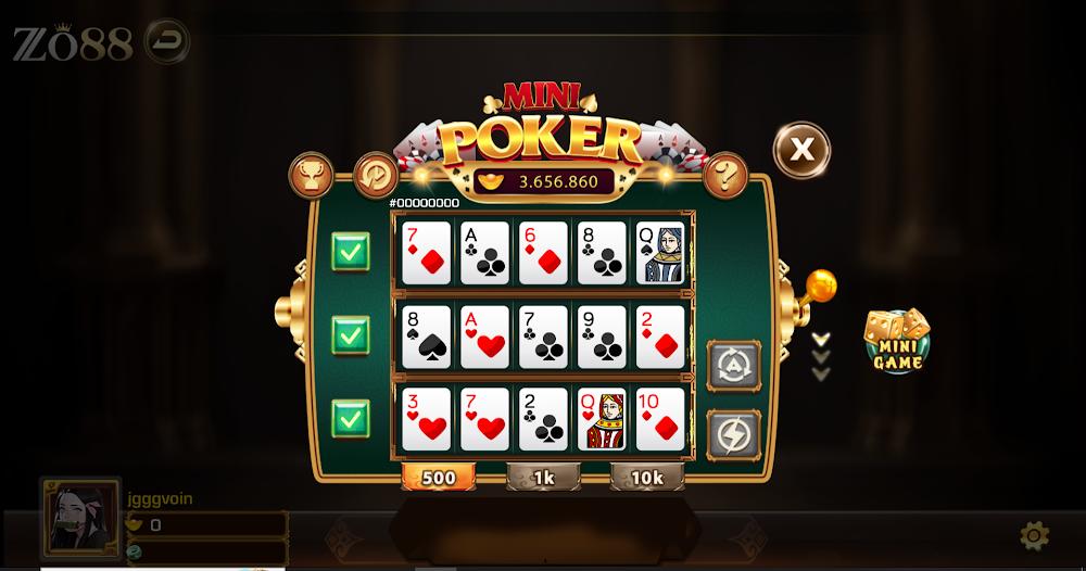 Những ưu điểm khi chơi poker trực tuyến Zo88